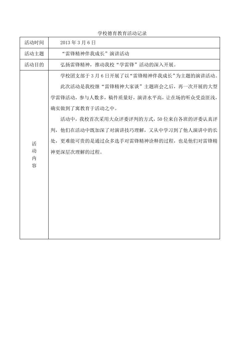 班级-团队主题教育活动记录-jw