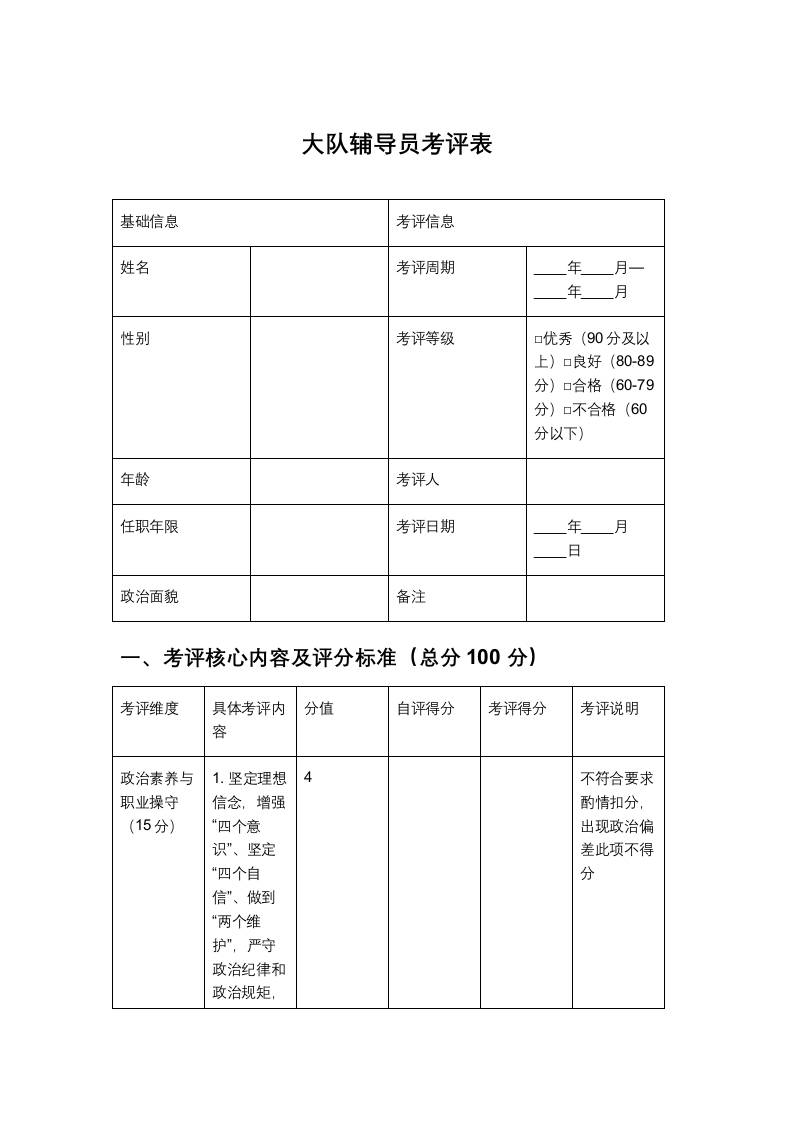大队辅导员考评表-jw