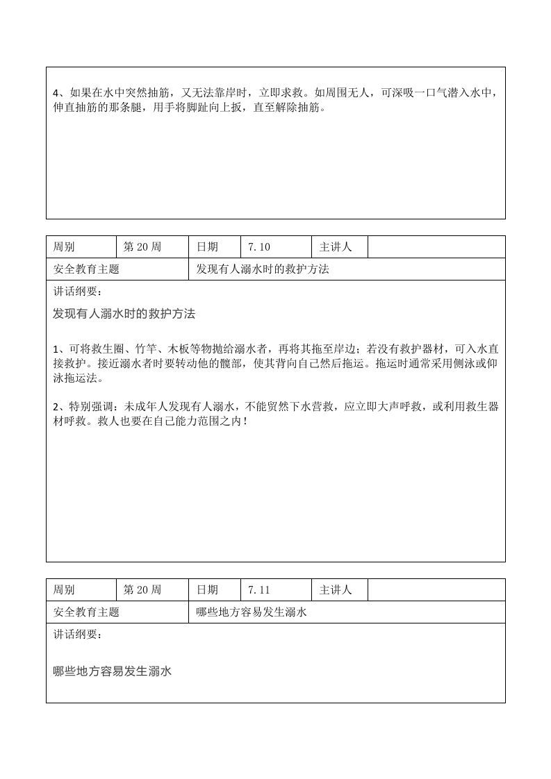 图片[2]-2024年春季第20周“1530”每日安全教育记录表内容资料参考-jw